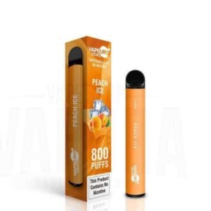 Vape Descartável Peach Ice – Vapeurs  800 puffs – Sem Nicotina